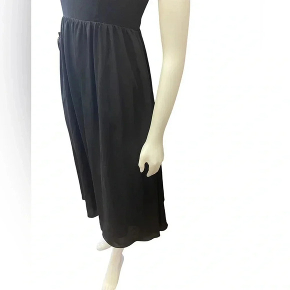 Babaton Black Spaghetti Strap MIDI Dress Size 2 - Picture 7 of 15
